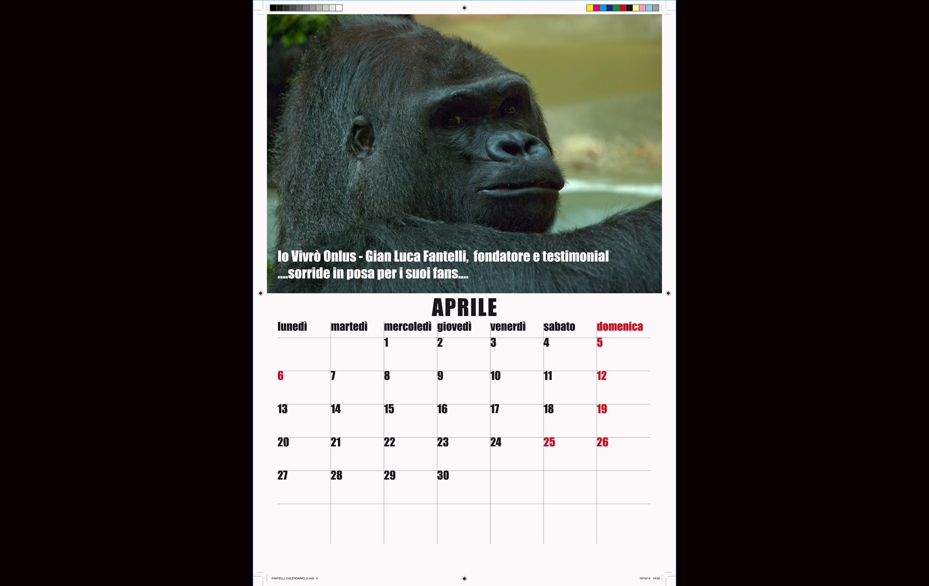 "IO VIVRO' " - onlus - 2015 Calendar - April  - © Graziano Villa